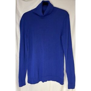 Pendleton Merino  Wool Cobalt Blue Turtleneck Sweater Sz M- Classic Must Have